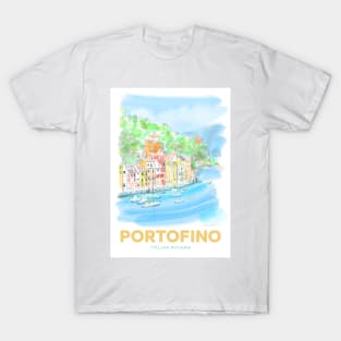 Portofino, Italian Riviera Art T-Shirt